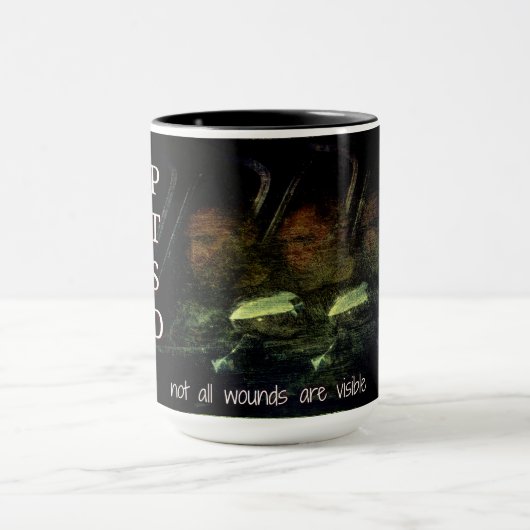 PTSS Niet alle wonden zijn zichtbare drank Mok (Midden)