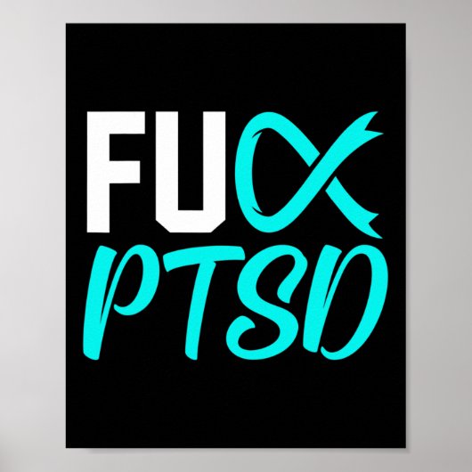PTSS Post Traumatische Stress Disorder Awareness R Poster (Voorkant)
