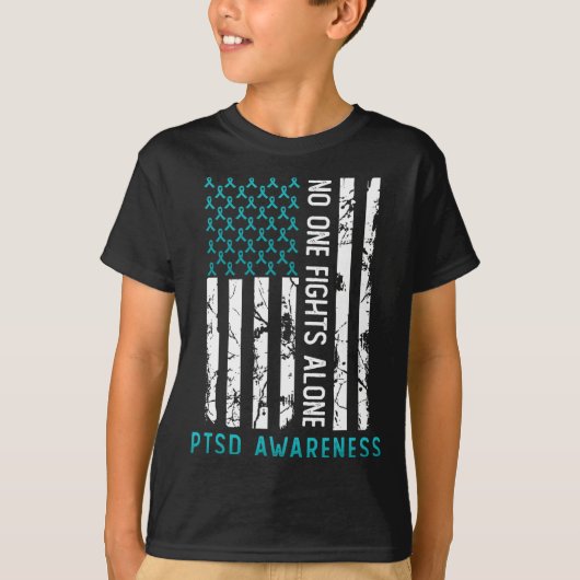 PTSS Post Traumatische Stress Disorder Awareness S T-shirt (Voorkant)