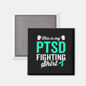 PTSS Stress Warrior Survivor Awareness Get Well Re Magneet (Voorkant / Achterkant)