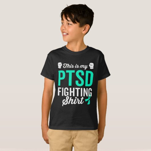 PTSS Stress Warrior Survivor Awareness Get Well Re T-shirt (Voorkant volledig)