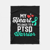 PTSS Stress Warrior Survivor Support Awareness Rec Fleece Deken (Voorkant)