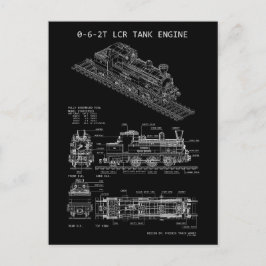 PTW 0-6-2T Tanklocomotief "Blauwdruk" Briefkaart