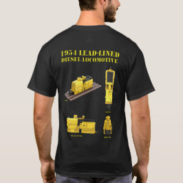 PTW achteraan bedrukte lood gevoerde locomotief T- T-shirt