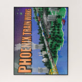 PTW Atomic Train en Energiecentrale Scene Legpuzzel (Verticaal)