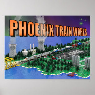 PTW Atoomtrein en Energiecentrale Scene Poster