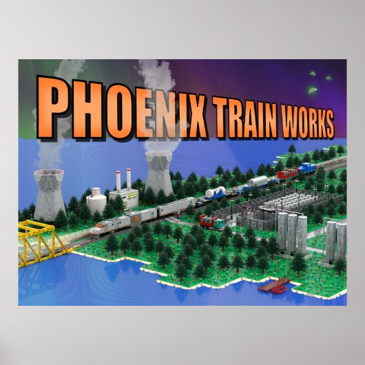 PTW Atoomtrein en Energiecentrale Scene Poster (Voorkant)