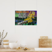 PTW Atoomtrein op Brug Poster (Keuken)