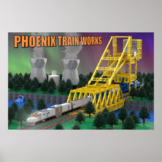 PTW Atoomtrein op Brug Poster (Voorkant)