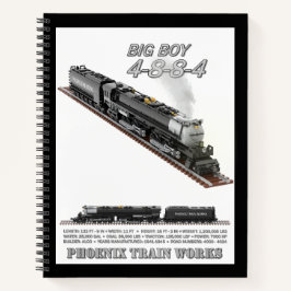PTW Big Boy Locomotief Grafiekpapier Notitieboek
