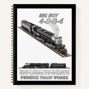 PTW Big Boy Locomotief Grafiekpapier Notitieboek