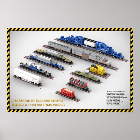 PTW Nucleaire Energie Trein Collectie Poster (Voorkant)