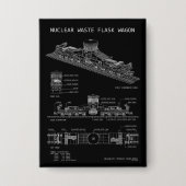 PTW Nuclear Waste Flask Wagon "Blauwdruk" Button (Voorkant)