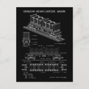 PTW Uranium Hexafluoride Wagon "Blauwdruk" Briefkaart