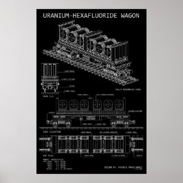PTW Uranium Hexafluoride Wagon "Blauwdruk" Poster