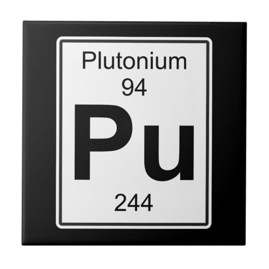 Pu - plutonium tegeltje (Voorkant)