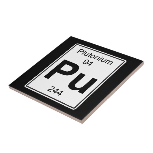 Pu - plutonium tegeltje (Zijkant)