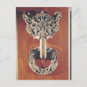 P'u shou' deur klopt met een tatoeageontwerp briefkaart