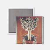 P'u shou' deur klopt met een tatoeageontwerp magneet (Voorkant / Achterkant)