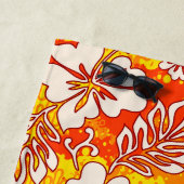 Pua Aloha Hawaiian Heart Shaped Hibiscus Sinaasapp Strandlaken (In situ)