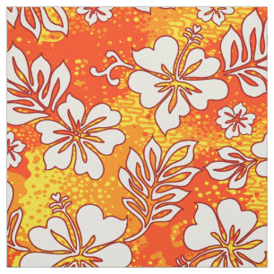 Pua Aloha Hawaiian Heart Shaped Hibiscus Stof