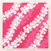 Puakenikeni Hawaiian Print Glazen Onderzetter (Voorkant)