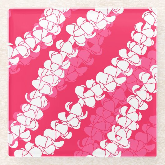 Puakenikeni Hawaiian Print Glazen Onderzetter (Voorkant)