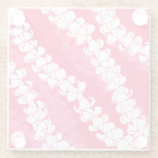 Puakenikeni Hawaiian Print Glazen Onderzetter (Achterkant)