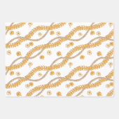 Puakenikeni Lei inpakpapier Platte plaat Set van 3 (Voorkant)