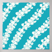 Puakenikeni over Blauwgroen Poster (Voorkant)