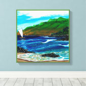 Puako Coast Kano Canvas Afdruk (Insitu (Houten vloer))