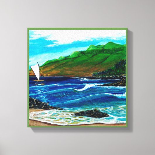 Puako Coast Kano Canvas Afdruk (Voorkant)