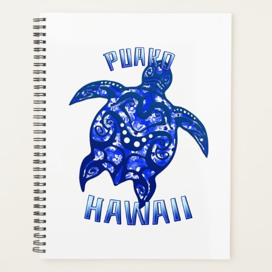 Puako Hawaii Vacation Tribal Turtle Planner (Voorkant)