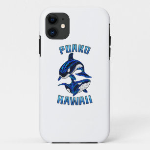 Puako Hawaii Vacation Tribal Whale Orcas Case-Mate iPhone Case