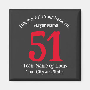 Pub Bar Grill Naam Nummer Jouw naam Barbecue Magneet