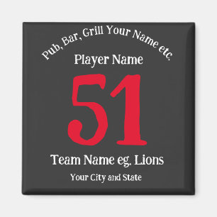 Pub Bar Grill Name Number Jouw naam City State Magneet