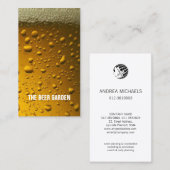 Pub Bar in Tavern Beer Bubbles Visitekaartje (Voorkant / Achterkant)