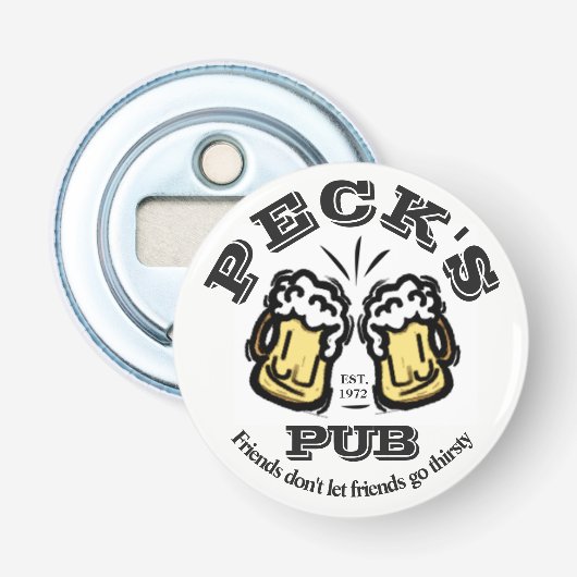  Pub Beer grafische flesopener Button Flesopener (Voorkant)