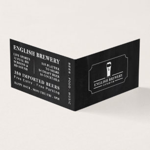 Pub Chalkboard, Pub/Brewery, Gedetailleerd Visitekaartje