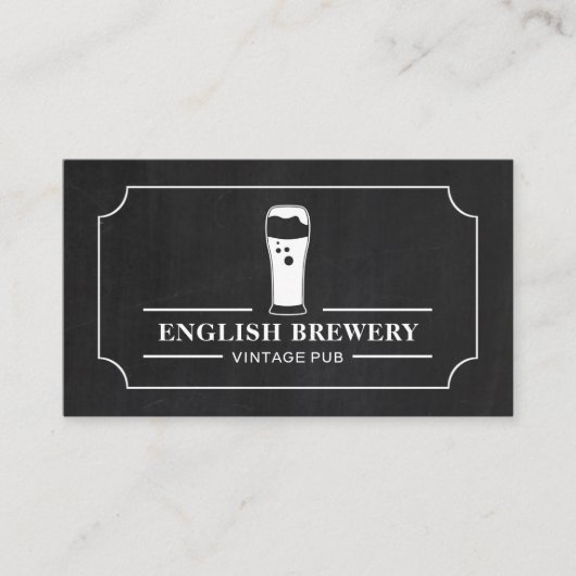 Pub Chalkboard, Pub/Brewery Visitekaartje (Voorkant)