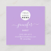 Pub Coctail Wijnbar Drink Roze Professional Vierkante Visitekaartje (Achterkant)