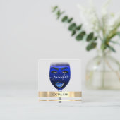 Pub Coctail Wine Bar Drinken Restaurant Gray QRCOD Vierkante Visitekaartje (Staand voorkant)