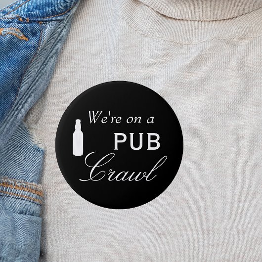 Pub Crawl Bierdag Drink Ronde Button 7,6 Cm