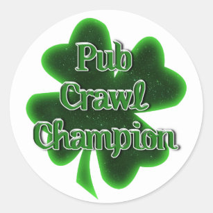 Pub Crawl Champion St. Patrick's Day Ronde Sticker