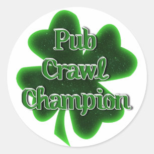 Pub Crawl Champion St. Patrick's Day Ronde Sticker