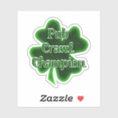 Pub Crawl Champion St. Patrick's Day Sticker (Vel)