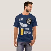 Pub Darts Player Groter Beer drinker T-shirt (Voorkant volledig)