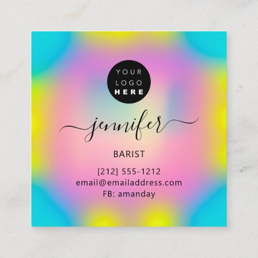 Pub Drinken Bar Restaurant Logo Lounge Logo Roze Vierkante Visitekaartje (Achterkant)