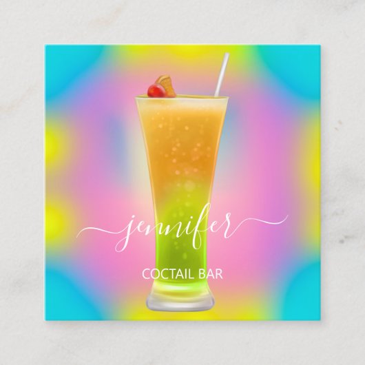 Pub Drinken Bar Restaurant Logo Lounge Logo Vierkante Visitekaartje (Voorkant)