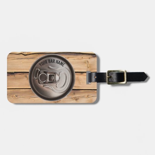 Pub of Bar Owner Beer Can Bagagelabel (Voorkant horizontaal)